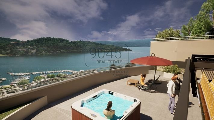 Luxuswohnung mit modernem Design mit Terrassen und Seeblick in Laveno Mombello - Lago Maggiore