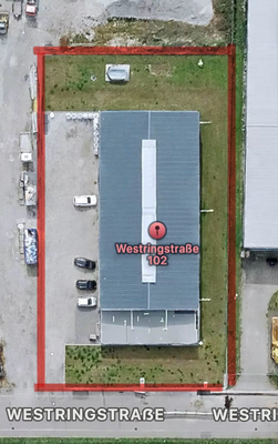 Halle und Außenfläche