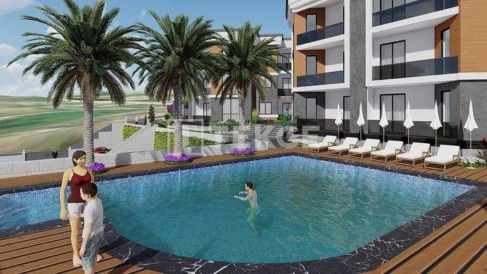 Apartments in a Complex with Sea and City Views in Çınarcık