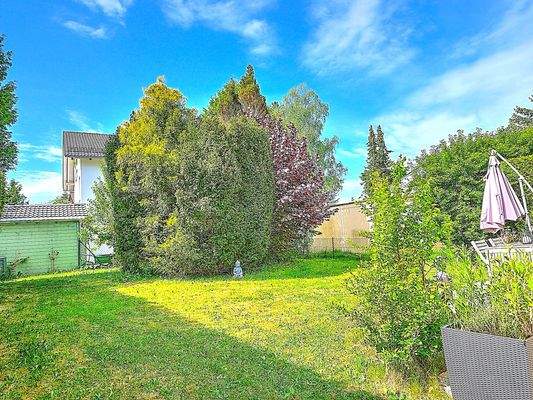 Ansicht in den sonnigen Garten