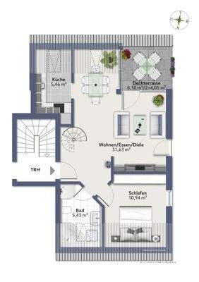 Grundriss Dachgeschoss (2. OG)