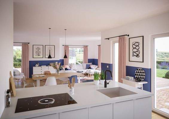 living and dining area