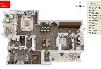 Grundriss Wohnung 2 1. Obergeschoss