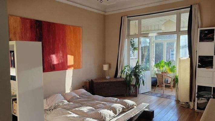 Schlafzimmer mit Wintergarten