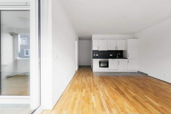 Wohn- und Kochbereich (Musterwohnung)