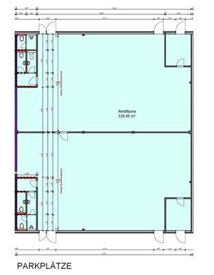 Grundfläche des Leerstandese von 328 m²
