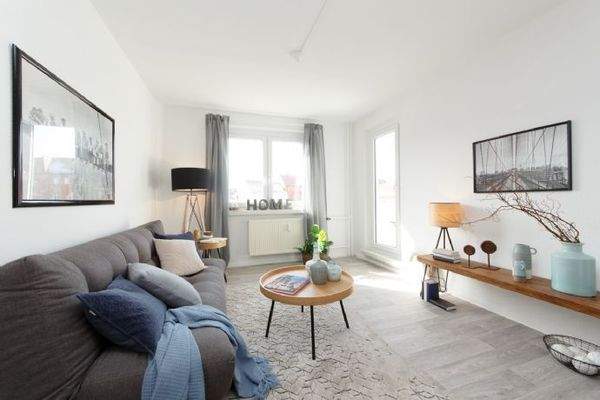 Möbliertes Beispielwohnzimmer