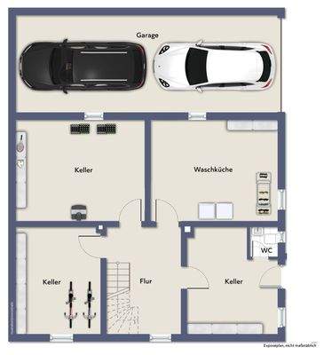 Raumaufteilung Kellergeschoss