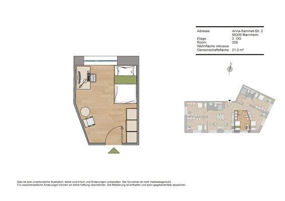 6_Grundriss Zimmer 208