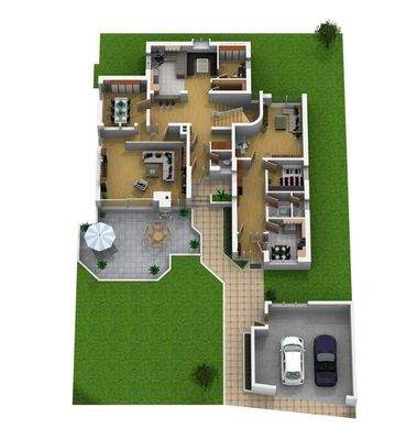 Grundriss EG mit Einliegerwohnung