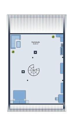 Grundriss Dachstudio