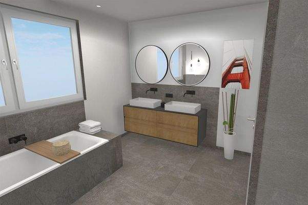  Bad mit Dusche und Wanne