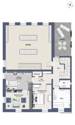 Grundriss Obergeschoss