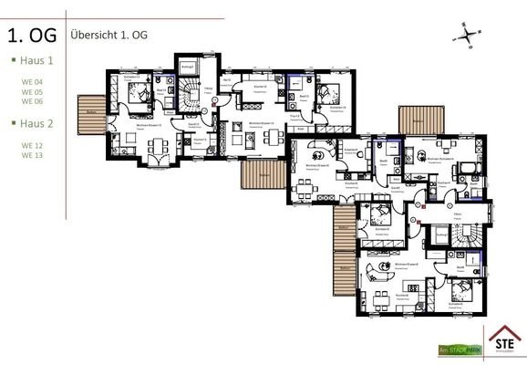 Grundrissplan 1 Obergeschoss