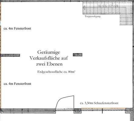 Grundriss Verkaufsfläche
