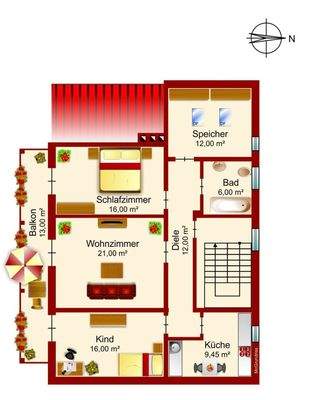 Grundriss Dachgeschoss 