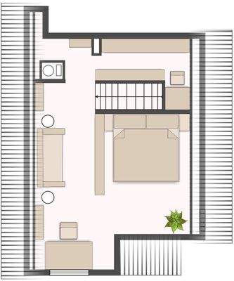 Grundriss DG Einrichtungsbeispiel