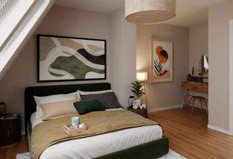 Helles und komfortables Schlafzimmer