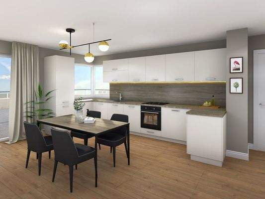 Es gibt reichlich Platz für Ihre Küche