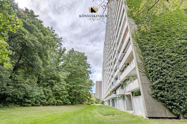 Sehr viel grün um die Wohnanlage