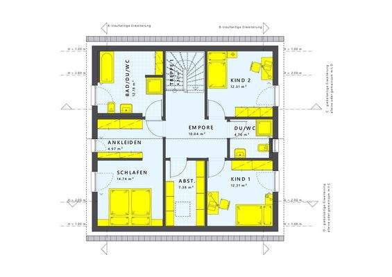 Grundriss Dachgeschoss DN 38 Abstellraum