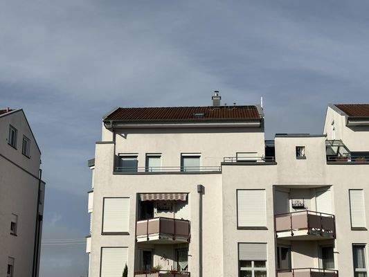 Blick auf Dachterrasse mit Südausrichtung