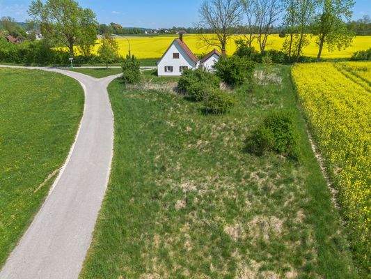 Blick aufs Grundstück