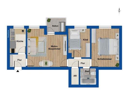 Grundriss Hochparterre