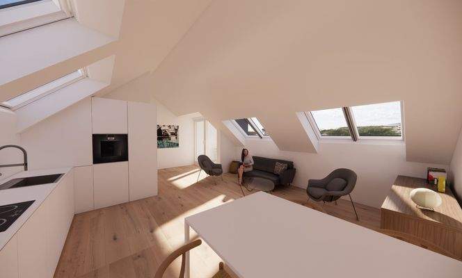 Visualisierung Spitzboden nach Aufstockung