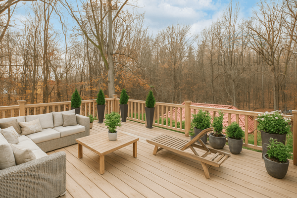 Visualization of roof terrace