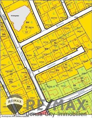 Bebauungsplan Auszug