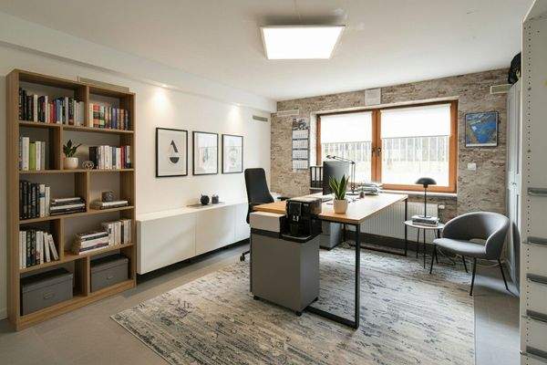 Büro im Keller (Nutzfläche) illustriert