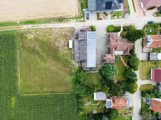 Luftbild mit Grundstück