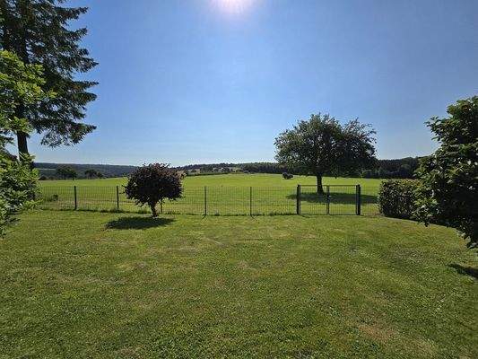 Grundstück mit angrenzender Wiese