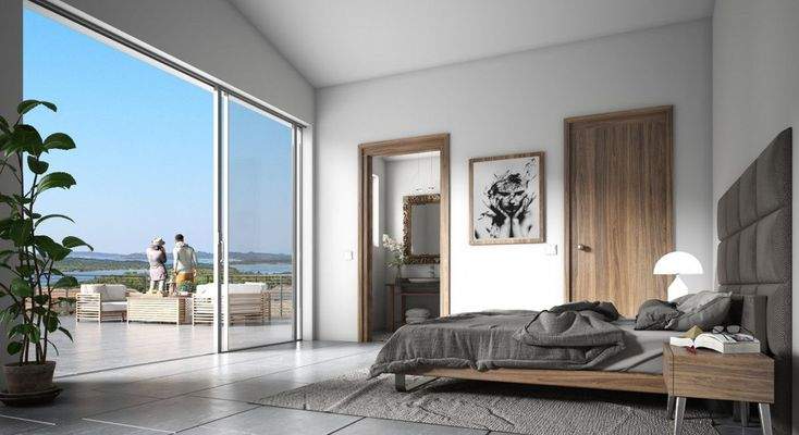 Wohnzimmer mit Meerblick