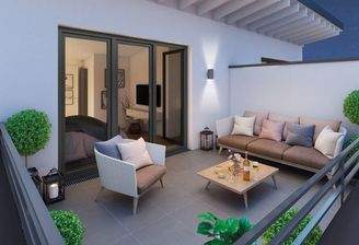 Impression Abend Dachterrasse Pultdach