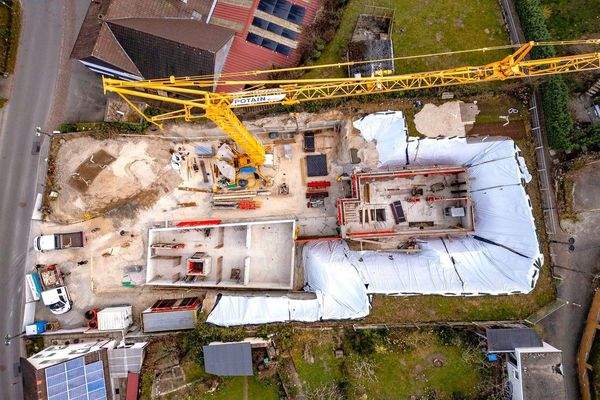 Luftaufnahme Baufortschritt 