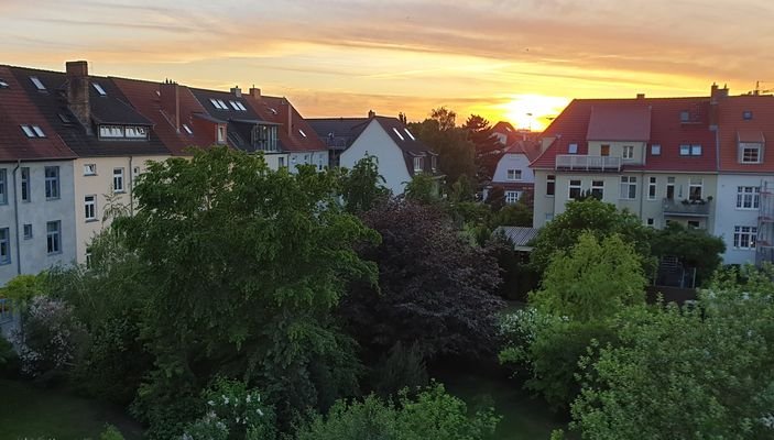 Abendblick vom Balkon