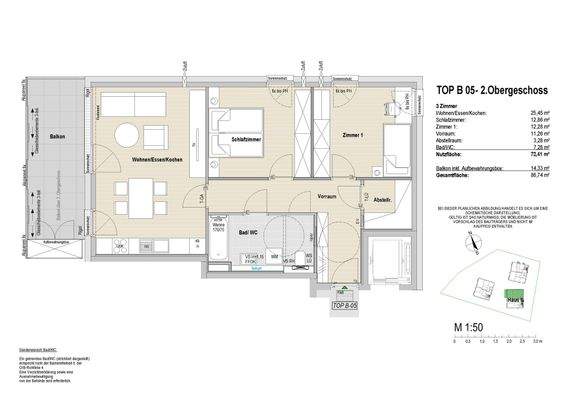 Moderne Raumaufteilung mit Abstellmöglichkeiten und größzügigem Entrée