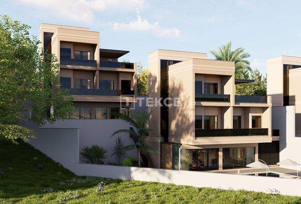 Detached Sea and Nature View Villa with Pool in Alanya Bektaş