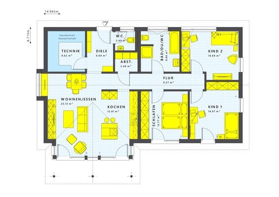 Solution 110 Variante 2 FB Livinghaus Grundriss