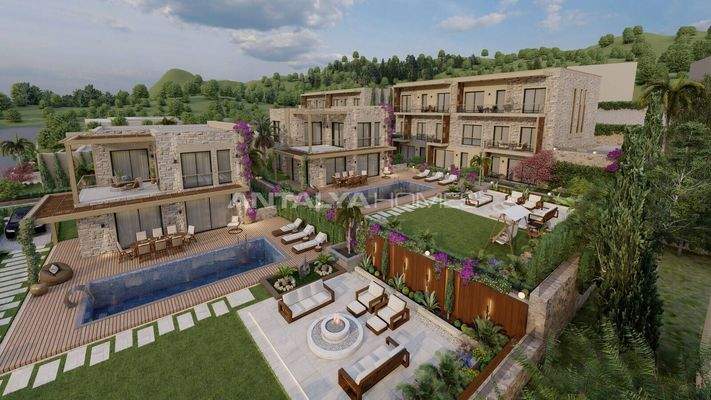 Elegant Houses in a Seaside Project in Bodrum Torba