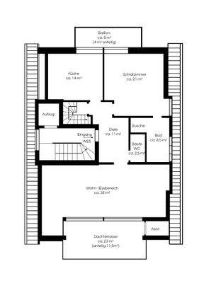 Grundriss 2. Obergeschoss