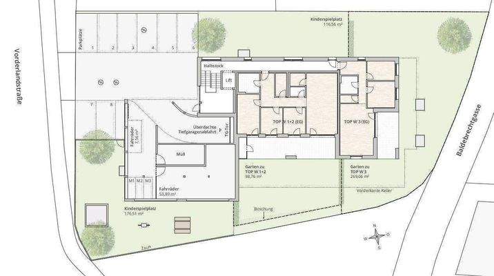 Lageplan Variante EG