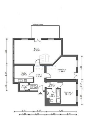 Grundriss WE26 Typ E