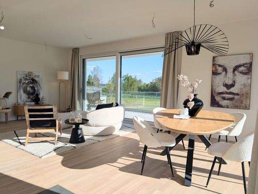 Blick aus der offenen Küche