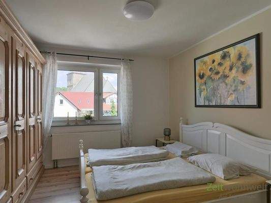 Blick ins Schlafzimmer