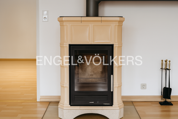 Kaminofen im Wohnzimmer