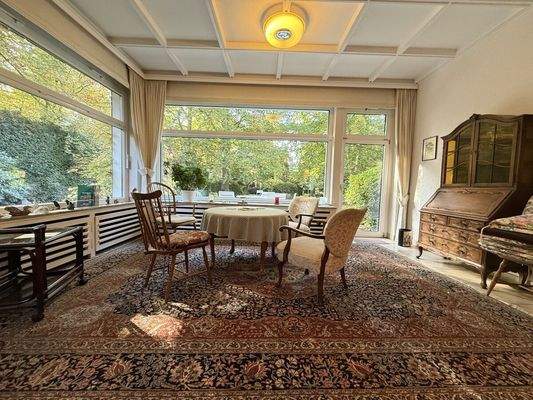 Esszimmer im Wintergarten