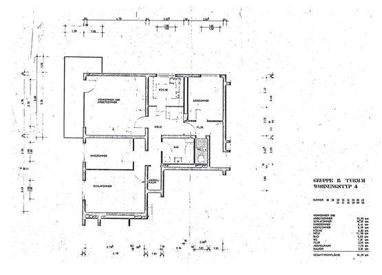 Grundriss und Wohnflächenberechnung